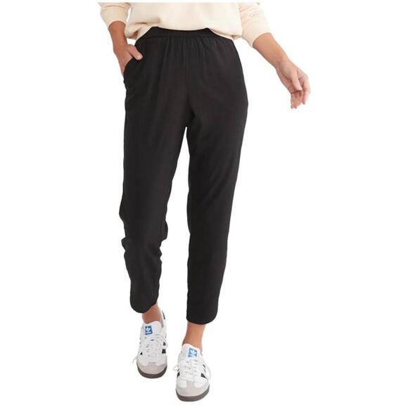 Marine Layer Allison Pull On Pant in Black Split Dolphin Hem Women’s size Medium - Picture 14 of 15